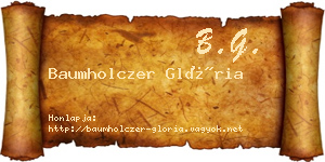 Baumholczer Glória névjegykártya